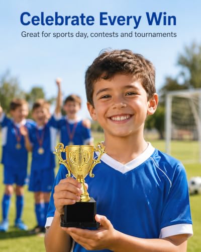 Gold Trophy Cup for Kids - 18cm Plastic Award for Parties