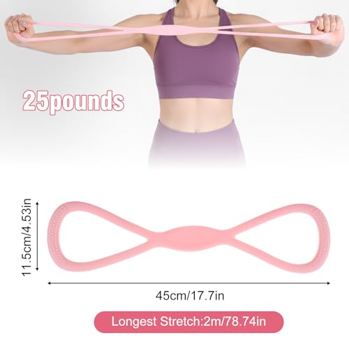 Figure 8 Resistance Bands with Handles - Pink Arm Workout