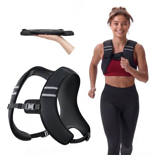 Zelus 10lb Washable Weighted Vest for Men & Women, Black, Slim & Discreet