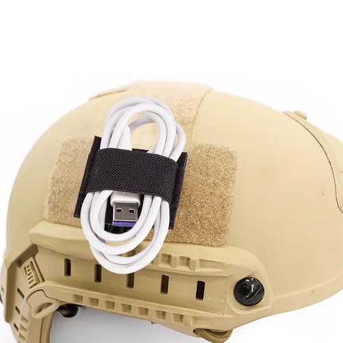 Tactical Cable Storage Board with Hook and Loop Fastener - 3 Black