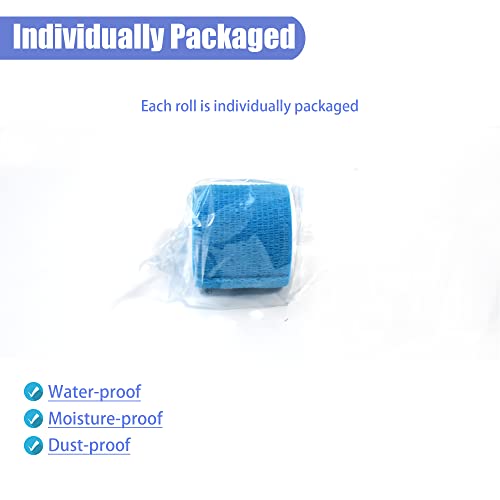 2 Inch Self Adhesive Bandage Wrap - 9 Pack Multi Colors