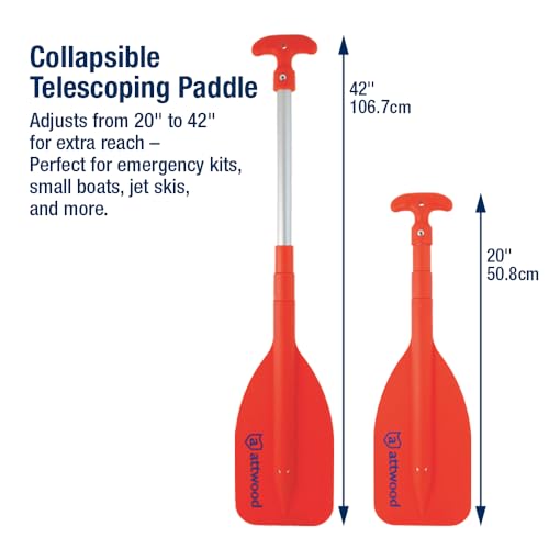 Telescoping Emergency Paddle - 20 to 42 Inch, Orange