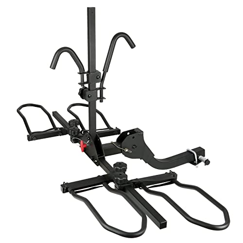 Smart Tilting Folding Bicycle Rack for 2 Bikes, 160 lbs Capacity
