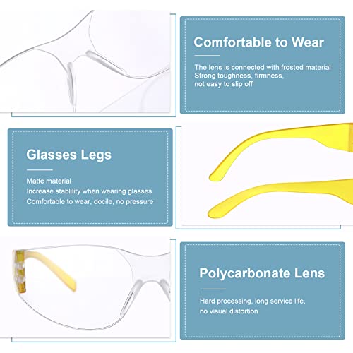 Weewooday 48 Packs Kids Safety Glasses Scratch Impact Resistant Safety Goggles Child Protective Eyewear Goggles with Lenses