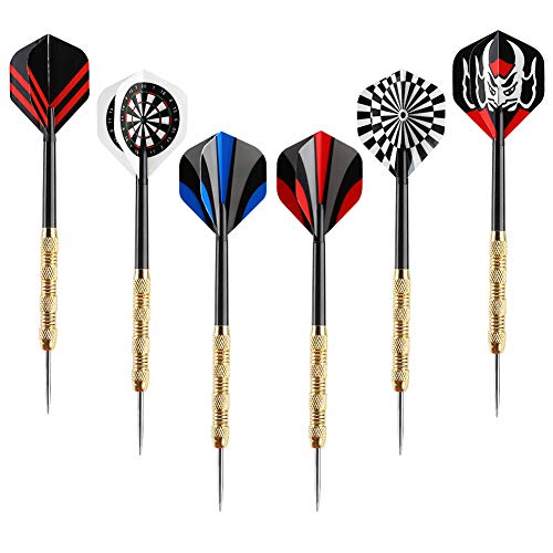 Professional Metal Tip Darts Set - 14g Classic Legend-Gold, 12 Pack
