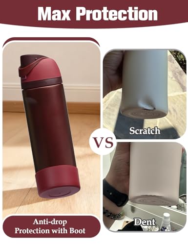 Silicone Boot for Owala Water Bottle 24oz - Black Cherry (2PCS)