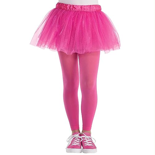 Red Footless Tights for Kids - One-Size Fits Most - Pink