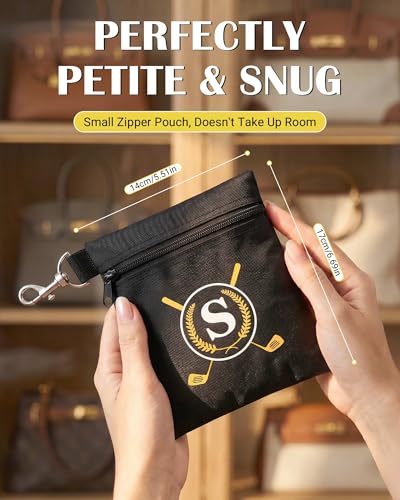 Personalized Golf Tee Bag - Initial-J Golf Utility Pouch