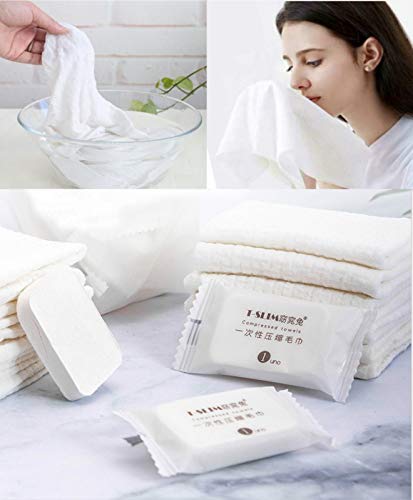 Compressed Cotton Towels - 20PCS Travel Washcloths