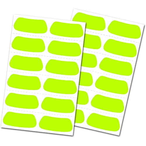 Adhesive Eye Black Stickers for Athletes - 12 Pairs - Optic Yellow