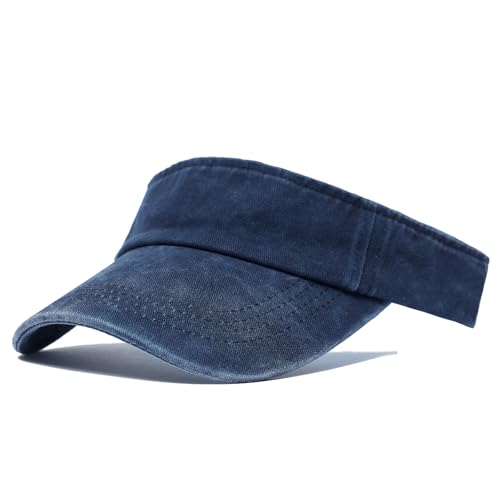 Navy Sports Sun Visor Hat for Outdoor Activities - 6 3/8