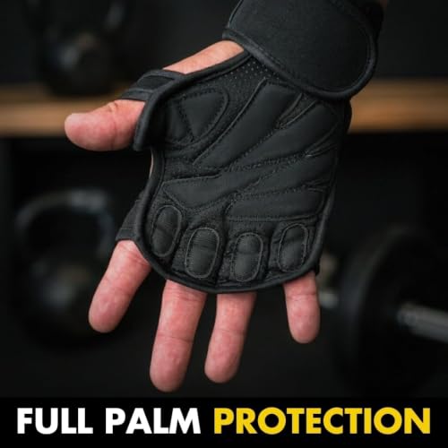 Weight Lifting Workout Gloves with Wrist Wraps for Gym Fitness