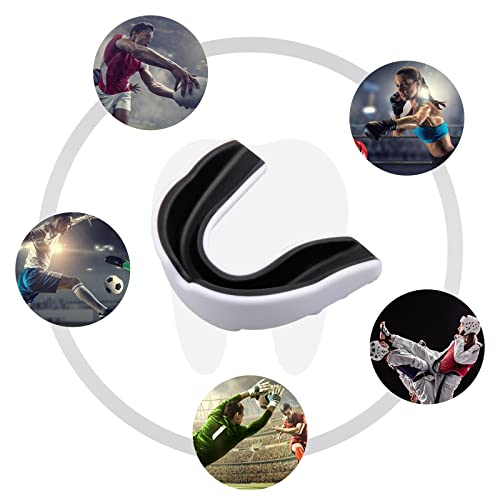 Kids Mouth Guard Sports Braces - 3 Pack Red, Black, White, Blue