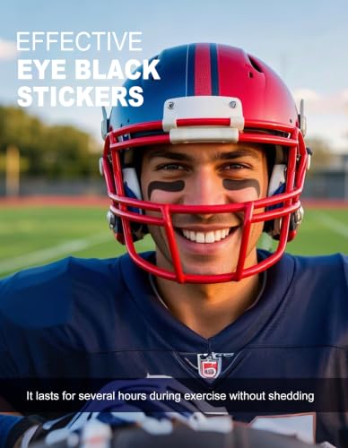 Eye Black Stickers - 48 Pairs for Sports & Parties