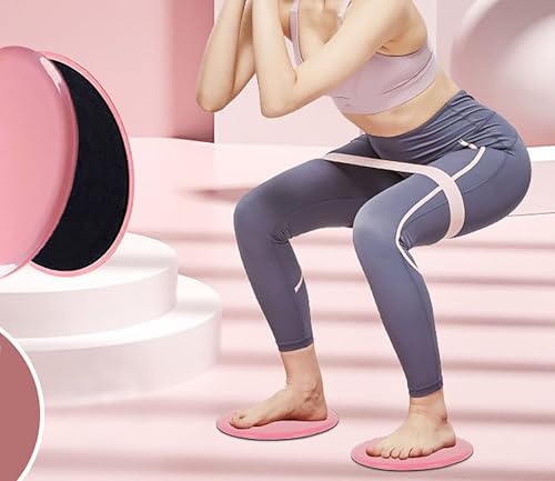 Core Sliders - 2 Pcs Pink 6.7 Inch Workout Sliders for Yoga