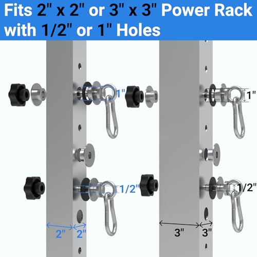 Vatemechie Rack-Mounted Olympic Barbell Holder for Power Racks - Heavy-Duty Attachments
