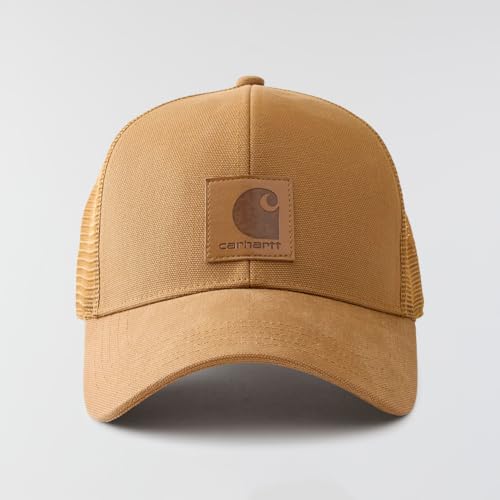 Carhartt One Size Washed Duck Mesh-Back Cap - Carhartt Brown