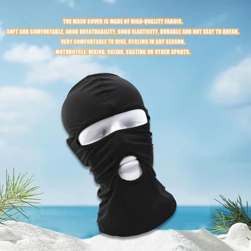 Full Face Black Balaclava Ski Mask - 3 Holes for Men & Women