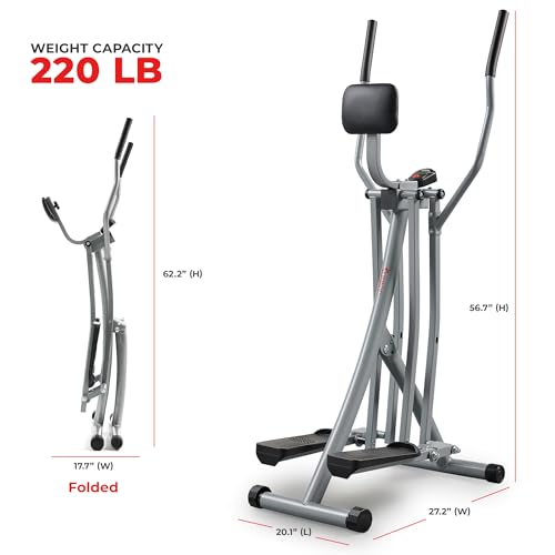Smart Air Walk Elliptical Glider Trainer - Gray, 30" Stride