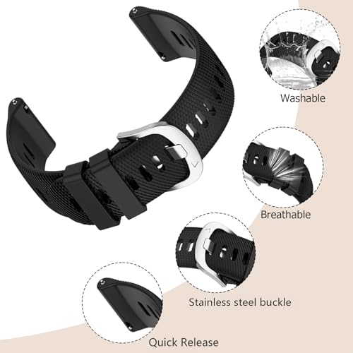 XIDESSEN 4 Pack Silicone Watch Bands Compatible with Coros Pace 3/4, Pace Pro, Apex 2/4 PRO 42mm