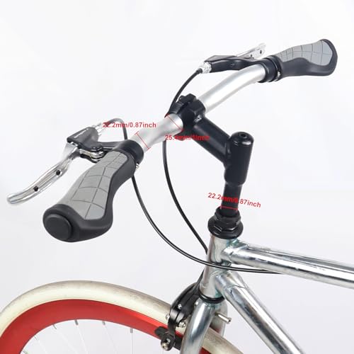 Weerock 160mm Aluminum Alloy Bike Stem 22.2mm Quill & 25.4mm Handlebar Black