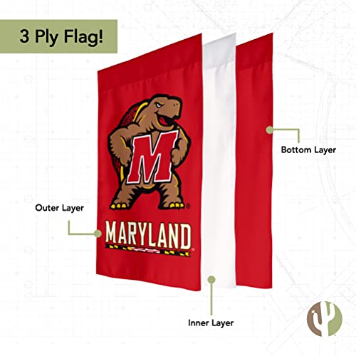 Maryland University Flag - Double-Sided Garden Flag for Outdoor Display