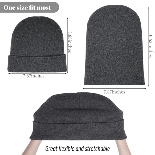 Knit Beanie Hat for Men and Women - Winter Warm Skull Cap - Black