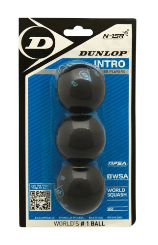 Intro Dunlop Squash Balls - Fast Speed for Beginners