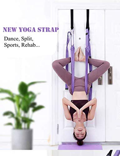 Leg Stretching Strap for Yoga & Fitness - Purple