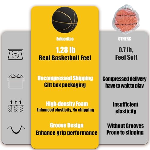 Weighted Silent Indoor Basketball - 1.28lb Heavy Regulation Size 7 for Adult Training