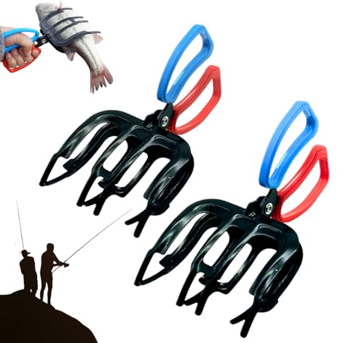 2 pcs Fishing Pliers & 3 Claw Fish Gripper Set - Fish Lip Catcher & Hook Remover