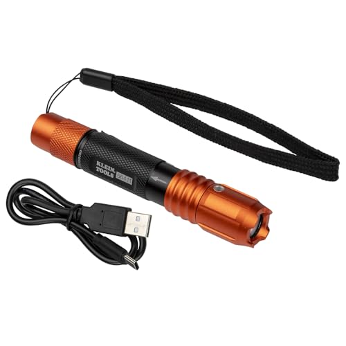 Klein Tools 56411 Rechargeable Pocket Flashlight, 275 Lumen, Dual-Direction Pocket Clip, Waterproof, Drop Rated, EDC Flashlight