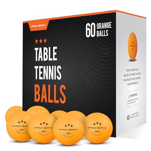 3-Star Premium Orange Ping Pong Balls - Pack of 60