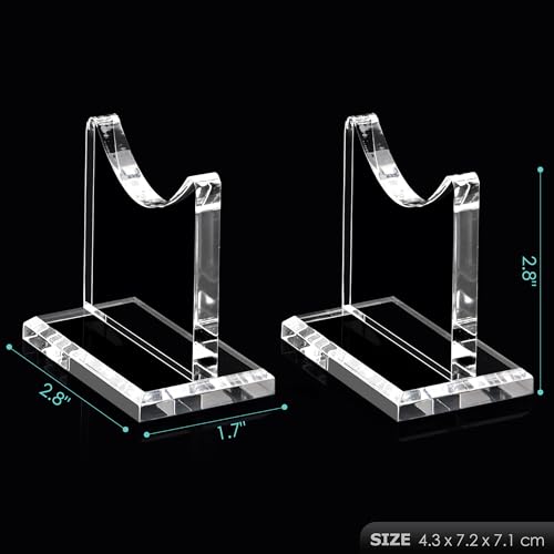 SANRUI 2PCS Acrylic Weapon Display Stand 2.8 Inch Clear Wand Holder for Lightsabers & Collectibles