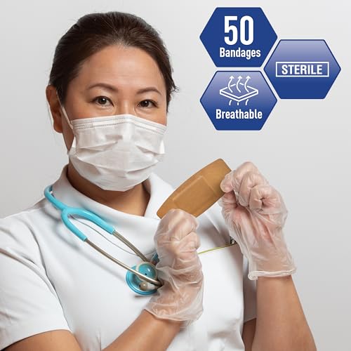 Hypoallergenic Fabric Bandages - 2" x 4.5" - 50 Count
