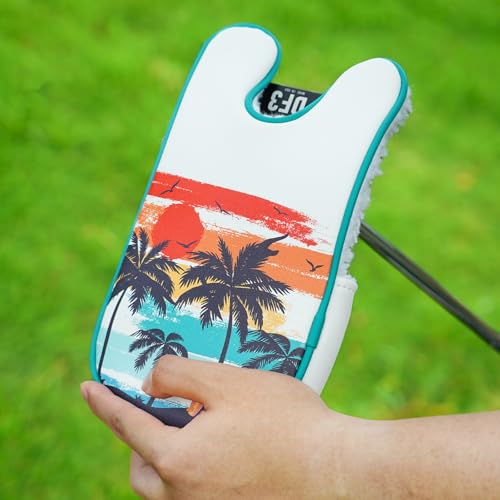 LZFAN DF3 Golf Putter Cover Half Mallet Magnetic Head Protector for Scotty Cameron & Taylormade