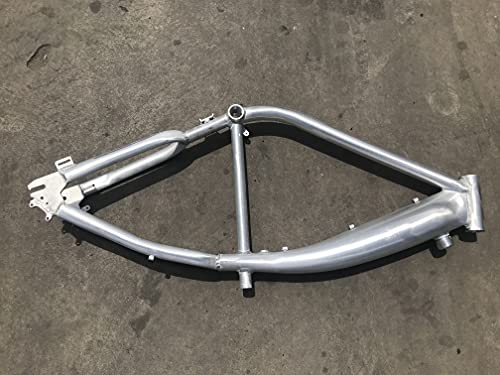 Gas Bicycle Frame with 3.4L Fuel Tank - Brushed Aluminum