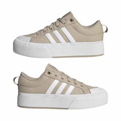 Adidas Bravada 2.0 Platform Sneakers - Women's Casual Shoes - Clay Brown/White/Cyber Metallic