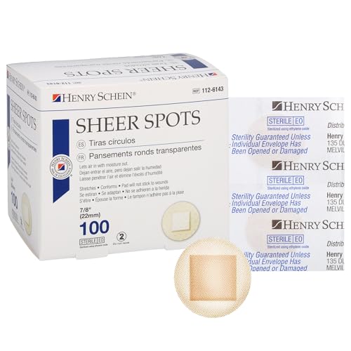 Adhesive Bandages, Sheer Spot, Sterile, 7/8" - 100 Count