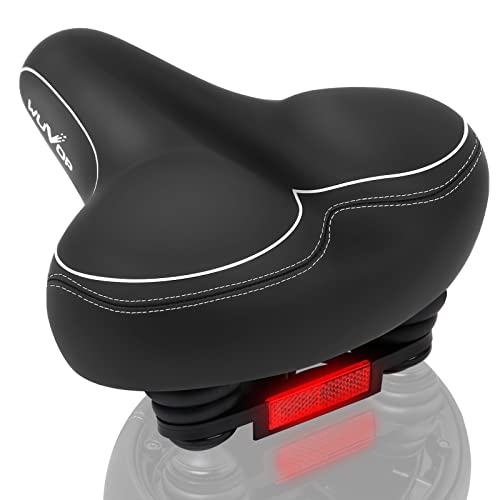 Comfortable Oversized Bike Seat Cushion - Black/White