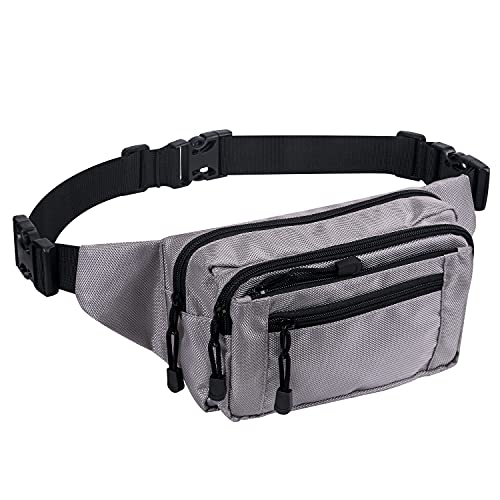 Clear Fanny Pack - Stadium Approved Multi-Purpose Waist Bag - Grey