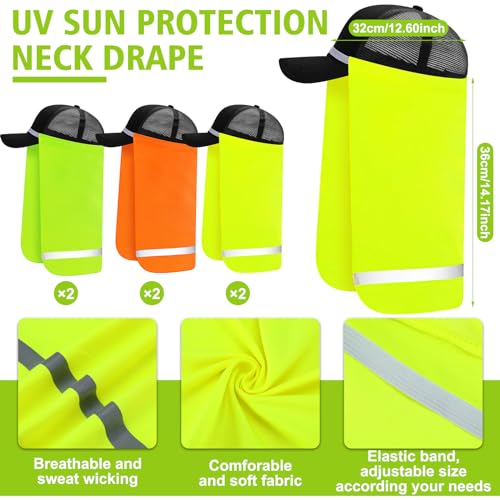 Funtery UV Neck Sun Protection Drape Cover for Men & Women - Reflective Strap Outdoor Sun Shade with Color Options