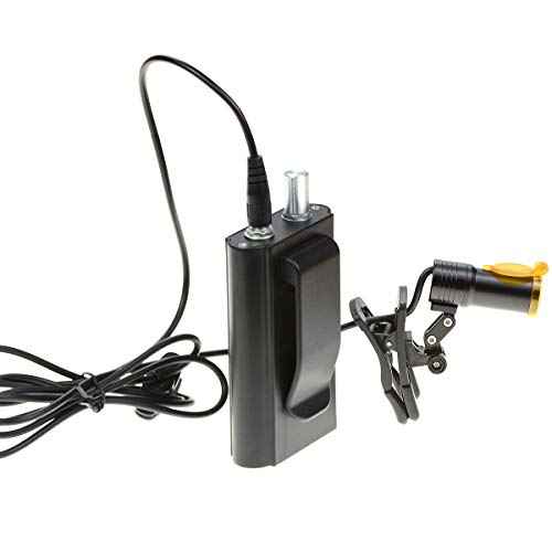 NSKI 5W Lamp Plastic Clip Type with Filter and Belt Clip Type Rechargabe Battery (Black)