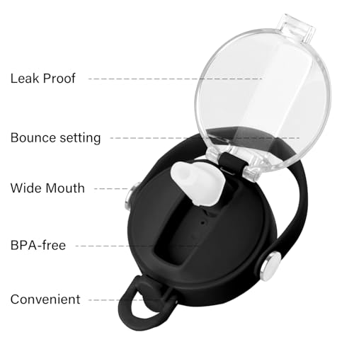 SENDESTAR Black Spout Lid for Hydroflask Wide Mouth Water Bottles - Fits 18oz-73oz