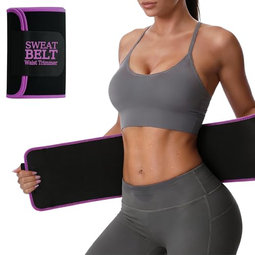 LKV Medium Purple Waist Trainer for Women Workout Sweat Band Neoprene Slimming Body Shaper