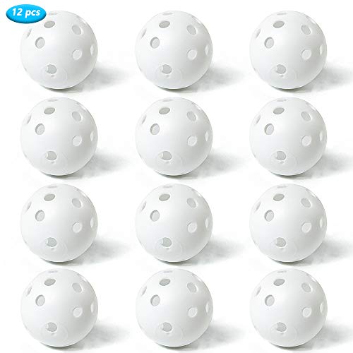 40mm Practice Golf Balls - 12 Pack Colored Training Balls