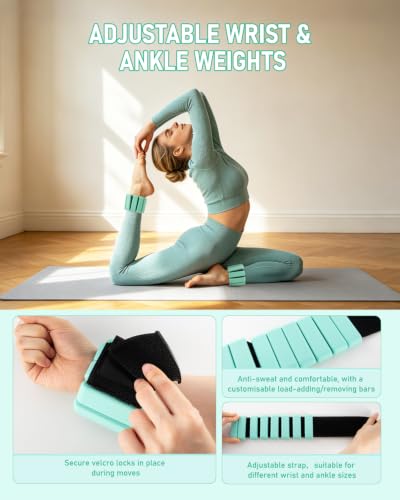 20-Piece Pilates Equipment Kit with Resistance Bands and Weights
