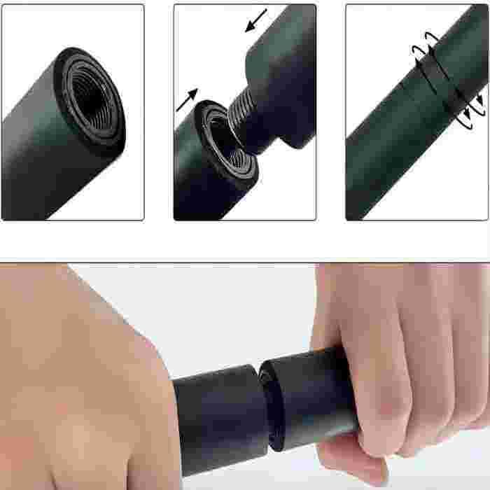 Adjustable Pilates Bar Resistance Stick - 3 Section Design for Home Workouts