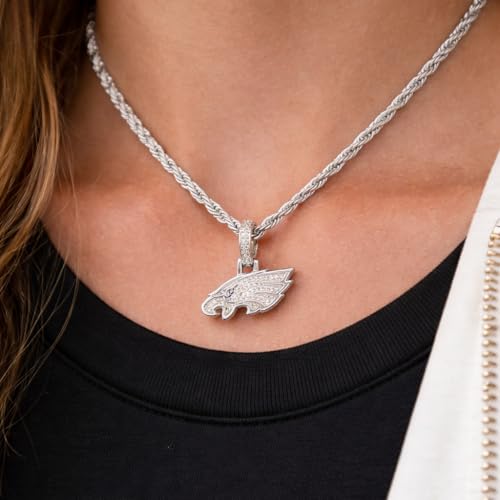 NFL Philadelphia Eagles Logo Pendant - Gold Plated Football Necklace