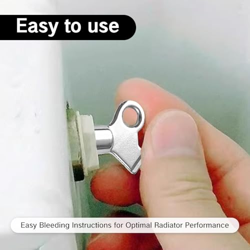 BRBASAP 3 Packs Radiator Key with 1 Rings Bleeder Keys for Bleeding Old Home Radiator Air Valve Durable Handle Tool to Turn Off Water Valves Bleed Keys for Home Radiator Maintenance and Repairs